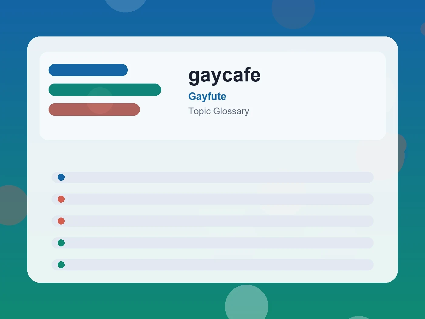 Gayfute gaycafe guide visual