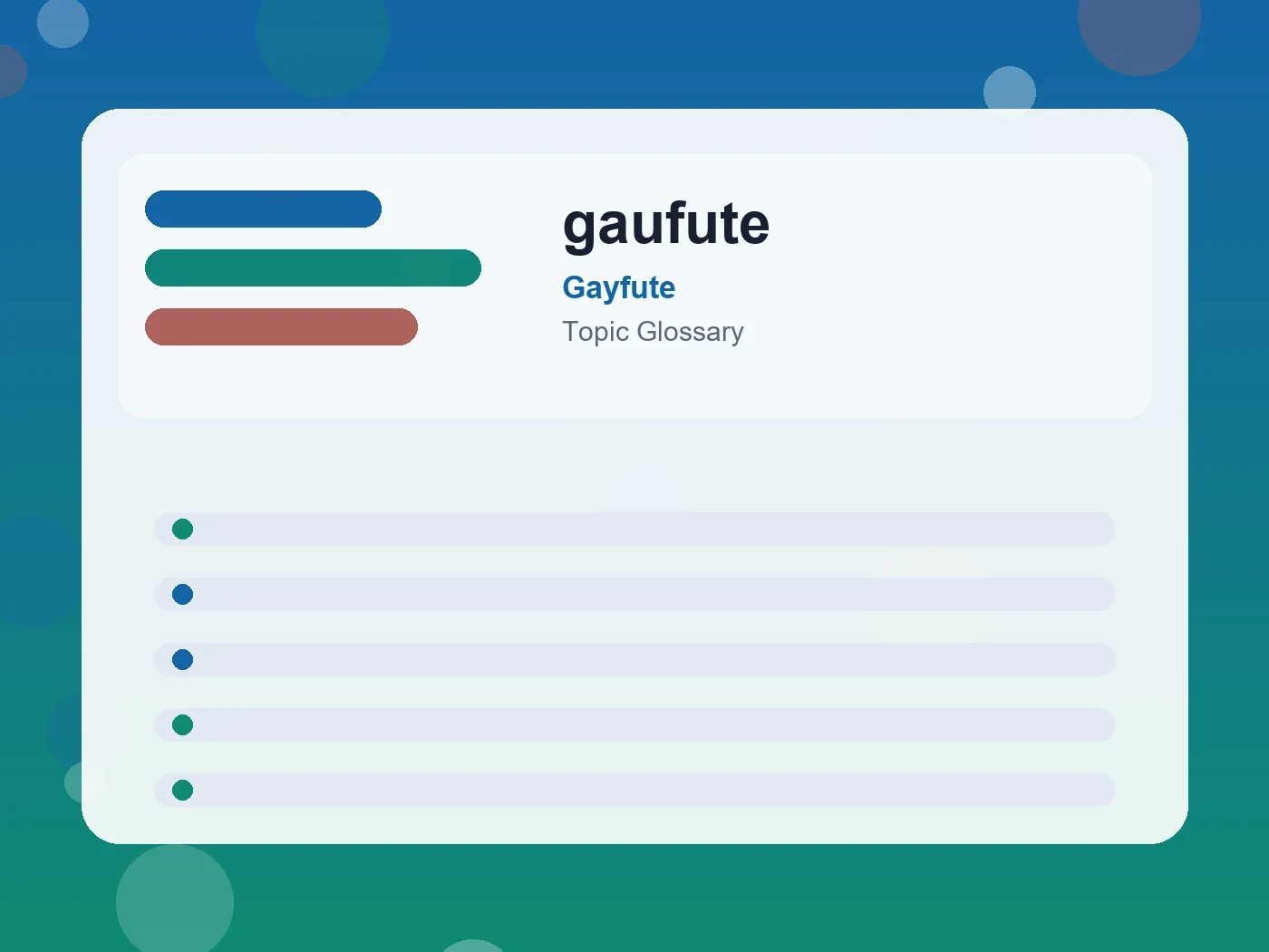 Gayfute gaufute guide visual